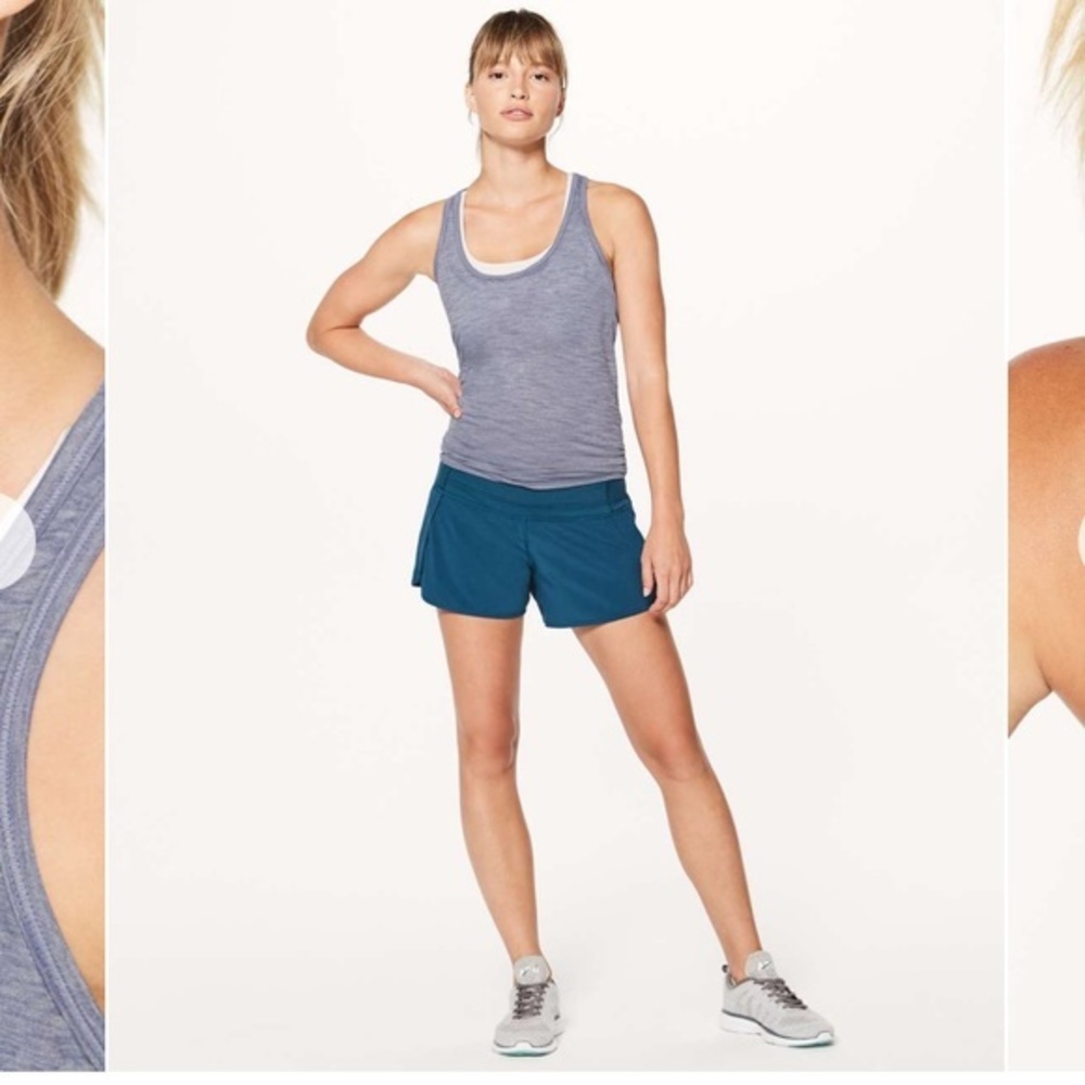 💛 Lululemon Our Sport Blue Heathered Tank Top Racerback Size 4